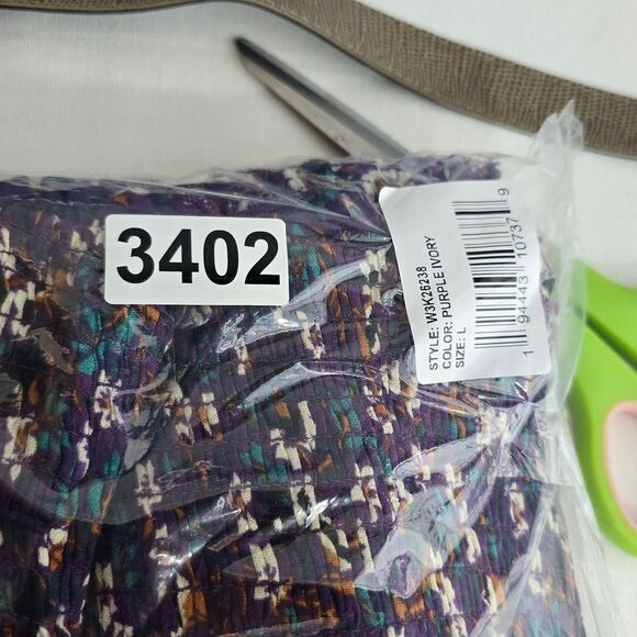 Band of the Free Smocked Crop Top Floral Long Sleeve Blouse Size L - Picture 10 of 10